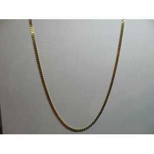 Faceted Gourmette Necklace Yellow Gold